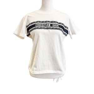 NWOT Dior White Tee Small with navy band Label